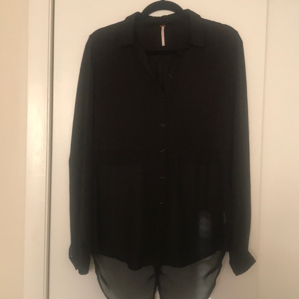 Black Free People Blouse
